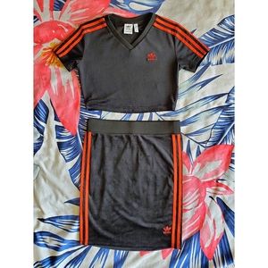 Adidas Limited Edition V Day Skirt & Crop top set